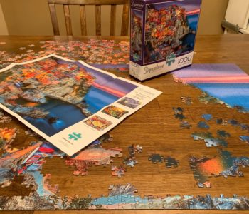 Completing a jigsaw puzzle IMAGE