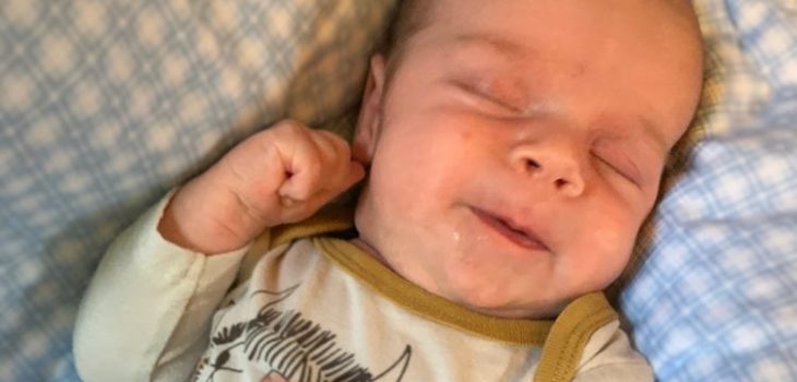 be-prepared: baby sleeping with slight smile