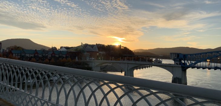 winter-solstice The sun sets over the Tennessee River in Chattanooga.