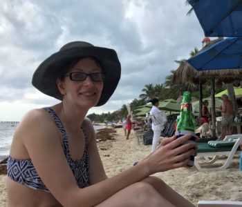 Mystique on a beach in Mexico